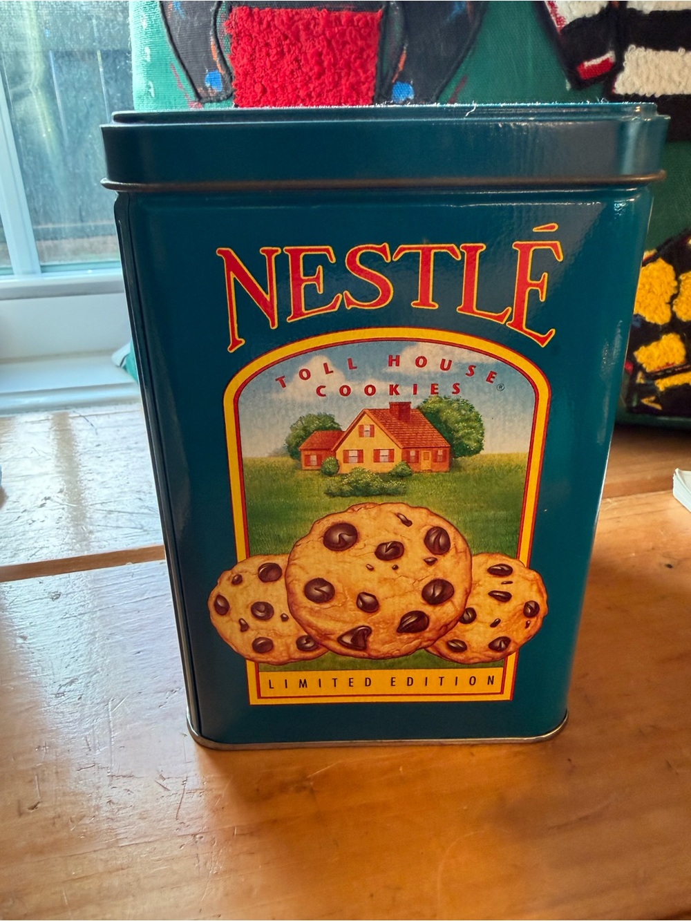 NESTLE Teal Tin Cookie Storage - Teal Limited Edition